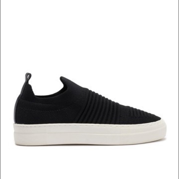 Madden Buffi Black Knit Platform Slip On Sneaker - Picture 3 of 4